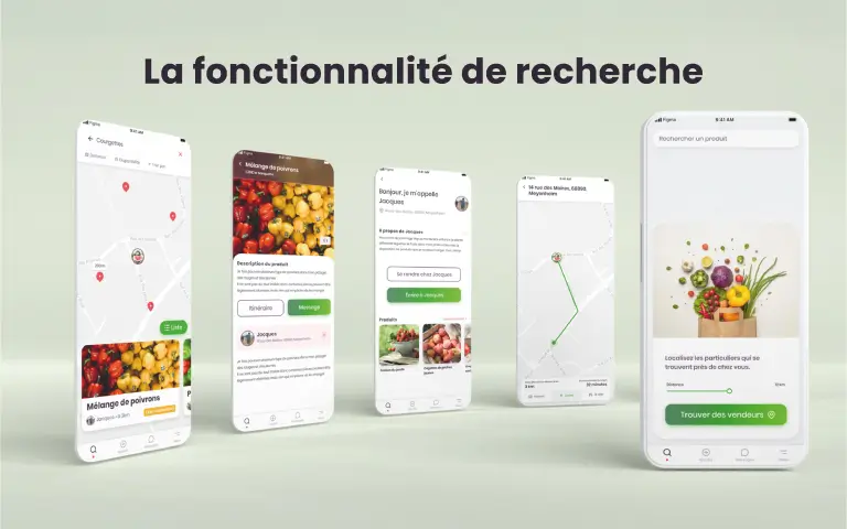 Application produits frais – Maquettes mobiles