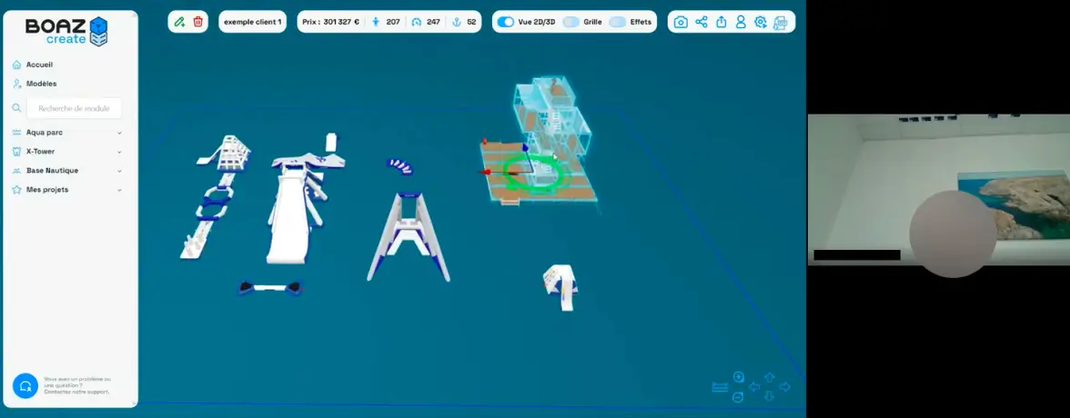 BOAZ Create – Entretien utilisateur en visio, visage flouté (1)