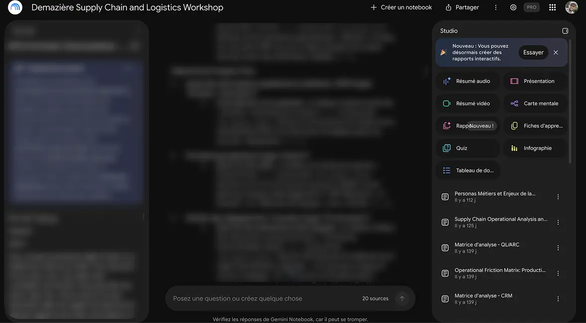 Desmazières – Analyse des retranscriptions dans NotebookLM