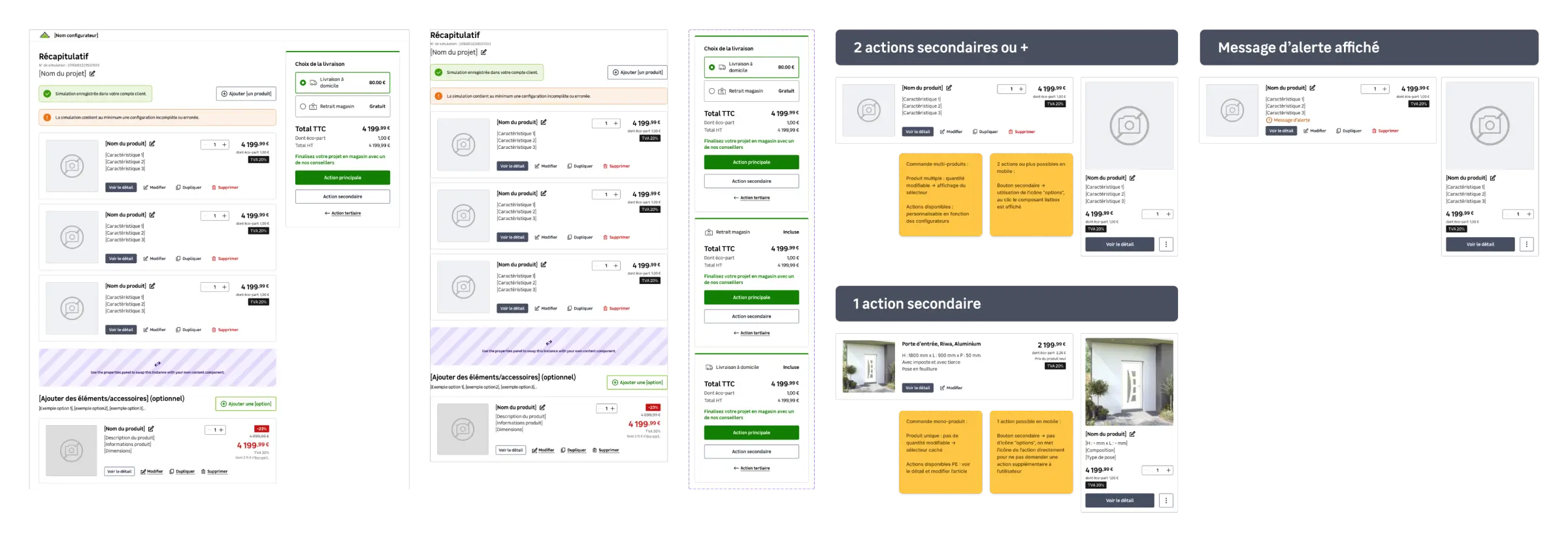 Aperçu de la librairie transverse des configurateurs, détaillée dans la légende